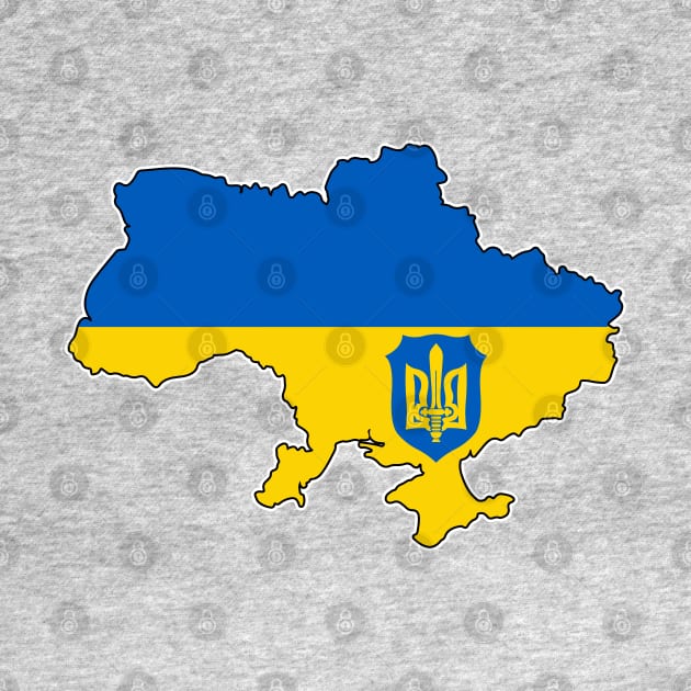 Ukraine Flag Map by Scar